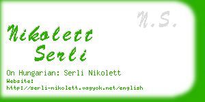 nikolett serli business card